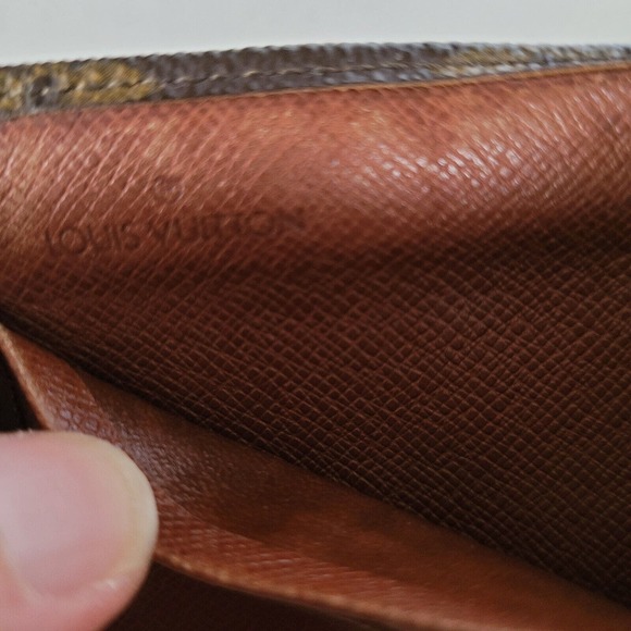 LOUIS VUITTON Retro Vintage Monogram Leather Wallet Brown Medium Trifold Elise - Picture 5 of 16